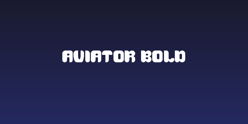 AVIATOR Bold Social Header