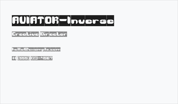 AVIATOR-Inverse Business Card