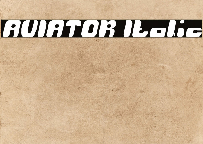 AVIATOR Italic Example 2