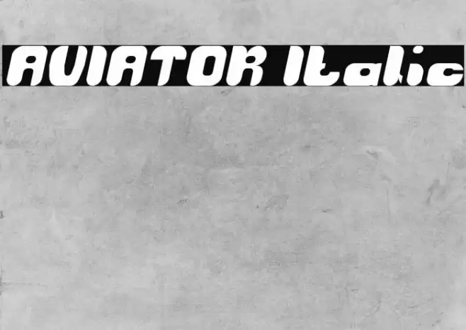 AVIATOR Italic Font examples