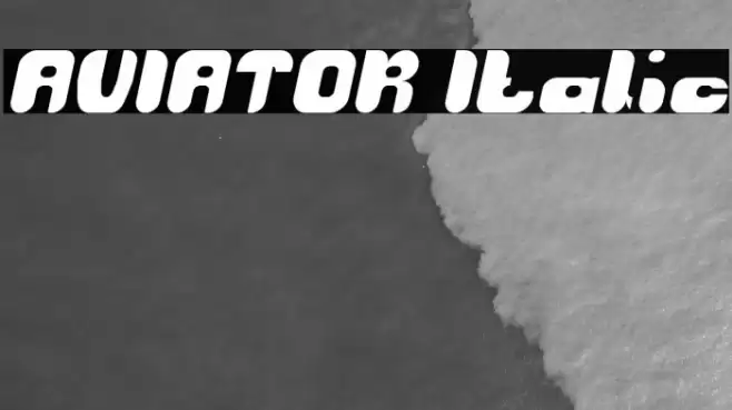 AVIATOR Italic Font examples
