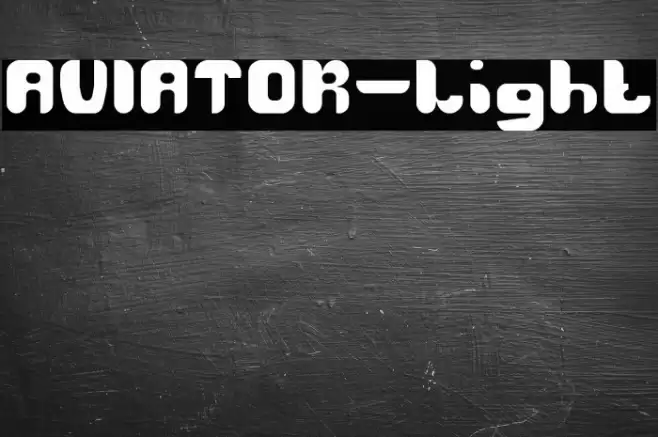 AVIATOR-Light Font examples