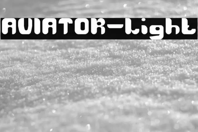 AVIATOR-Light Font examples