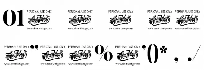 AVONE Font OTHER CHARS