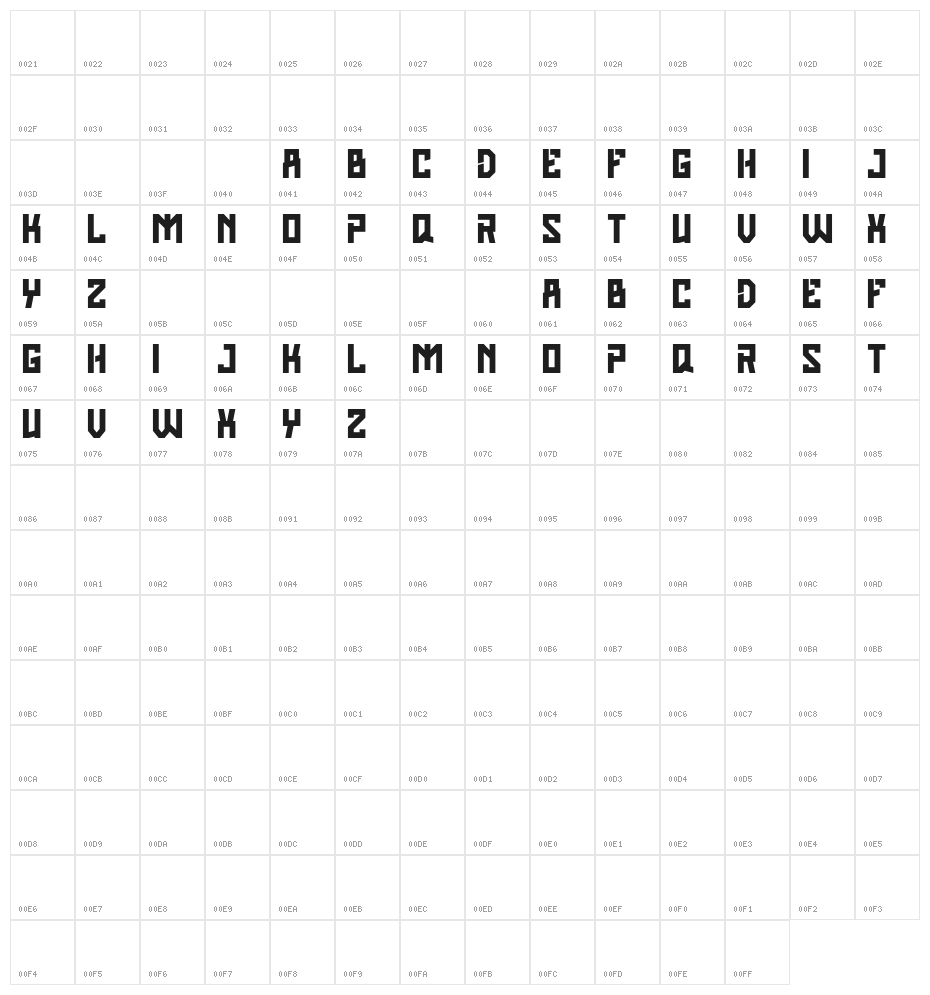 AVRAAM BUSCHA Character Map