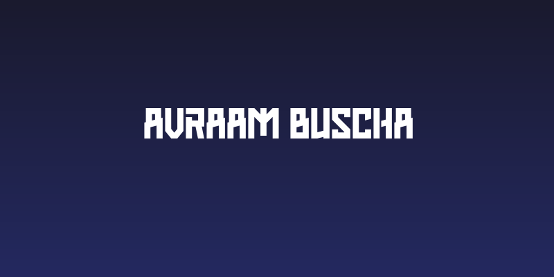 AVRAAM BUSCHA Social Header