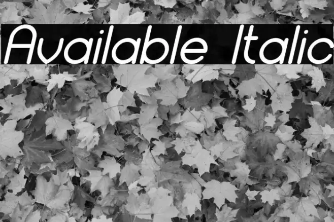 Available Italic Example 1