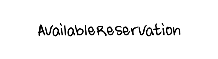 AvailableReservation  Free Fonts Download
