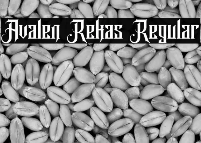 Avalen Rekas Regular Font examples