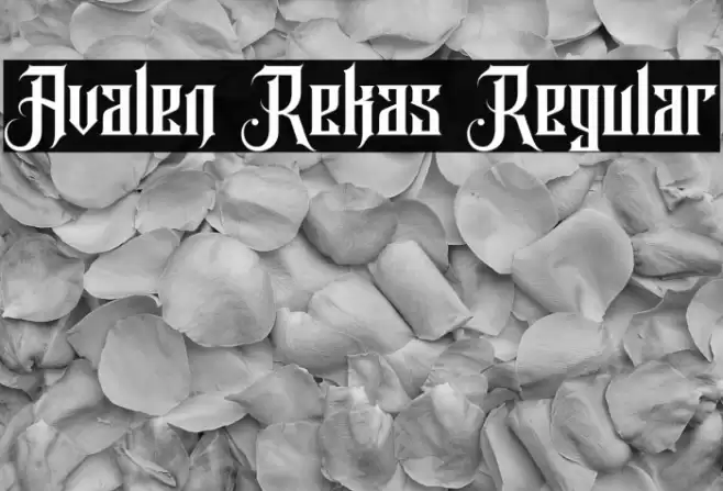 Avalen Rekas Regular Font examples