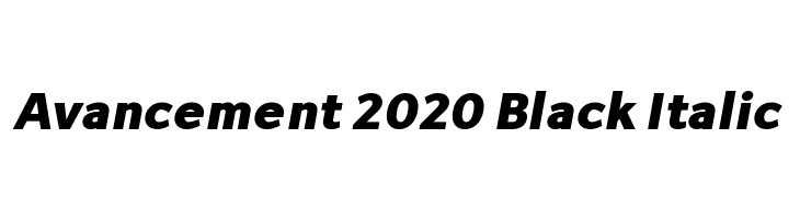 Avancement 2020 Black Italic  baixar fontes gratis