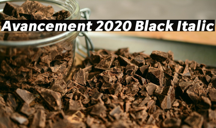 Avancement 2020 Black Italic Example 2