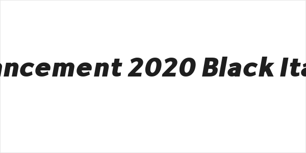 Avancement 2020 Black Italic Logo