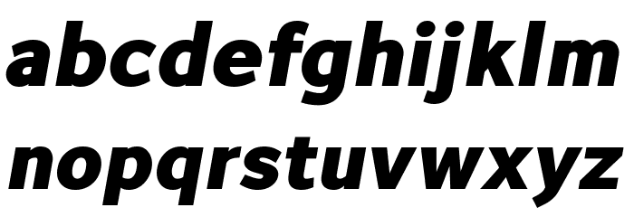Avancement 2020 Black Italic Font LOWERCASE