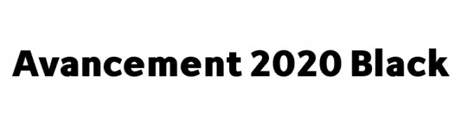 Avancement 2020 Black  नि: शुल्क फ़ॉन्ट्स डाउनलोड