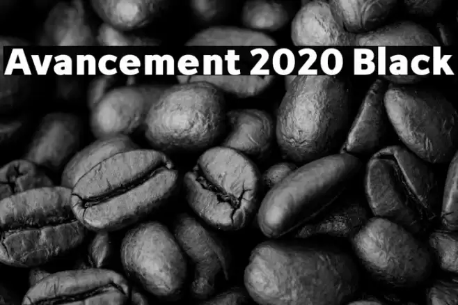 Avancement 2020 Black Font examples