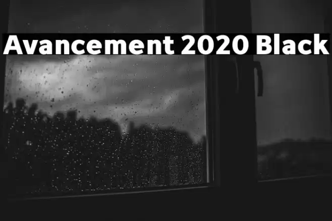 Avancement 2020 Black Font examples