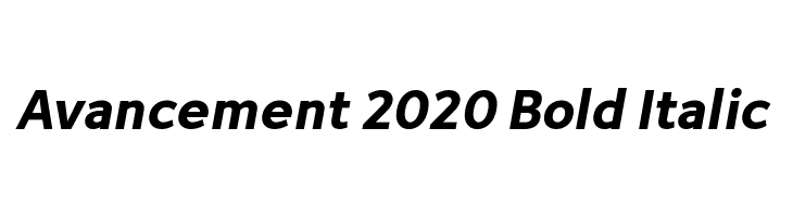 Avancement 2020 Bold Italic  フリーフォントのダウンロード