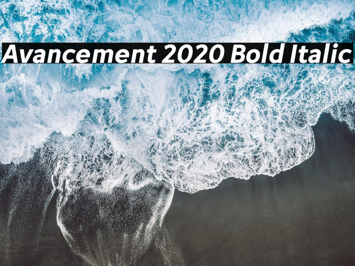 Avancement 2020 Bold Italic Example 1