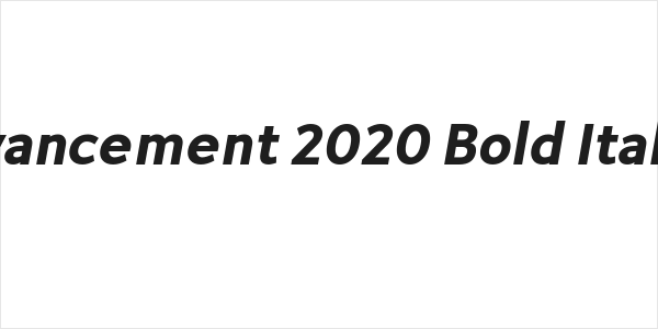 Avancement 2020 Bold Italic Logo