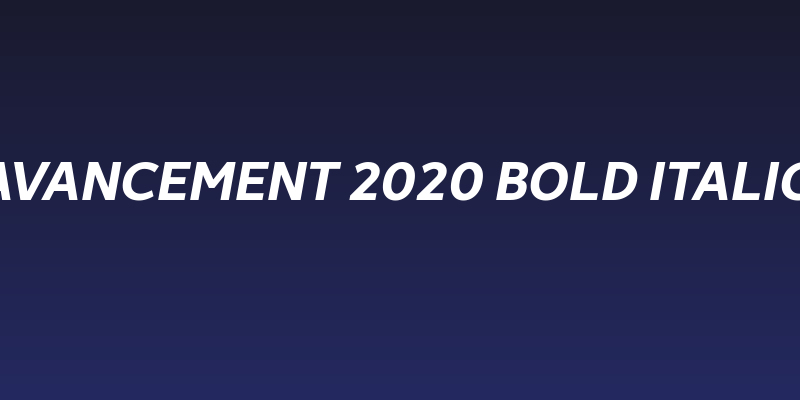 Avancement 2020 Bold Italic Social Header