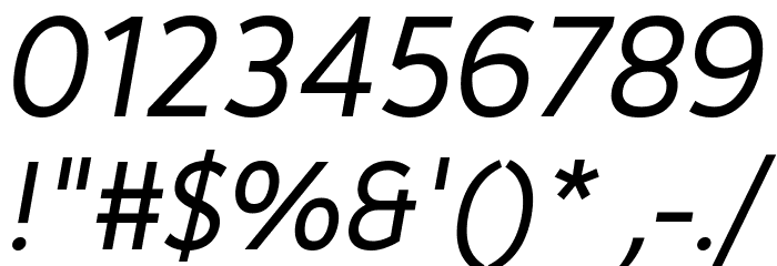 Avancement 2020 Italic Font OTHER CHARS
