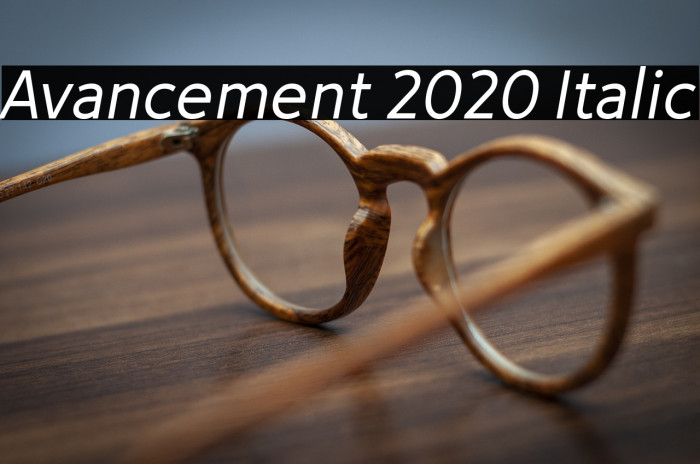 Avancement 2020 Italic Example 1