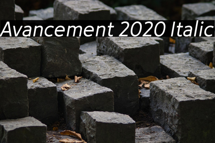 Avancement 2020 Italic Example 2