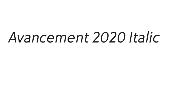 Avancement 2020 Italic Logo