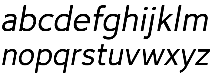 Avancement 2020 Italic Font LOWERCASE