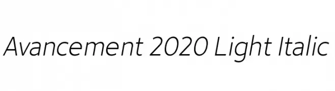 Avancement 2020 Light Italic  تنزيل الخطوط