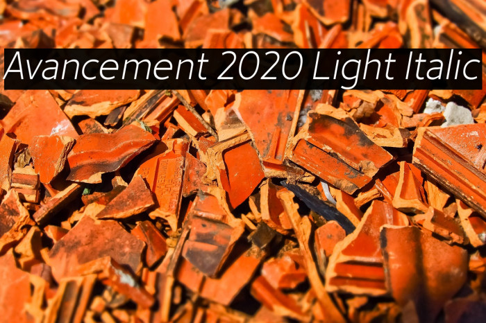 Avancement 2020 Light Italic Example 2