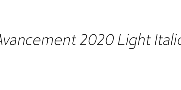 Avancement 2020 Light Italic Logo