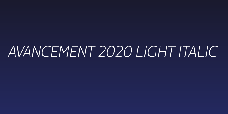 Avancement 2020 Light Italic Social Header