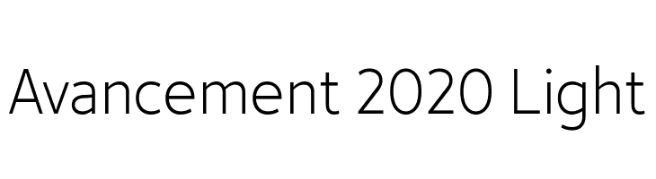 Avancement 2020 Light  font caratteri gratis