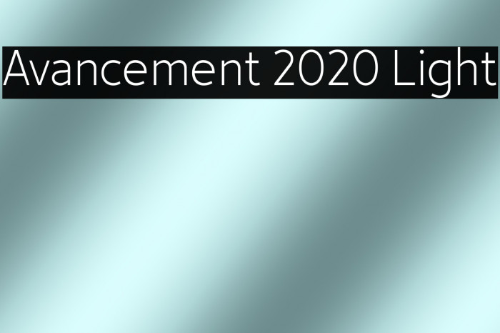 Avancement 2020 Light Example 3