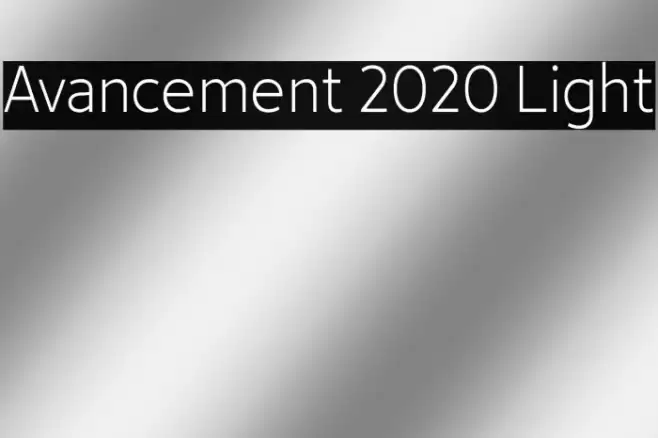 Avancement 2020 Light Font examples