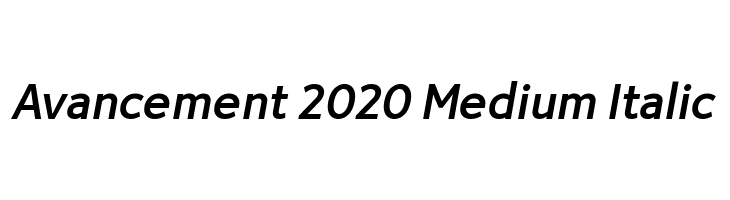 Avancement 2020 Medium Italic Fuentes