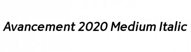 Avancement 2020 Medium Italic  नि: शुल्क फ़ॉन्ट्स डाउनलोड