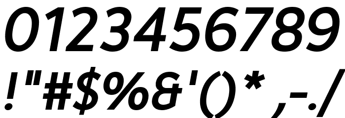 Avancement 2020 Medium Italic Font OTHER CHARS