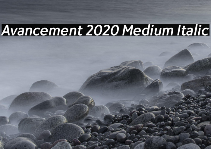 Avancement 2020 Medium Italic Example 1