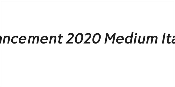 Avancement 2020 Medium Italic Logo