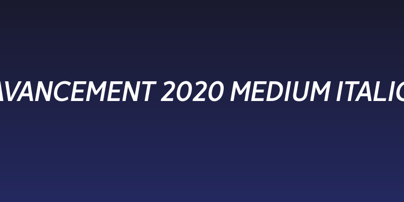 Avancement 2020 Medium Italic Social Header