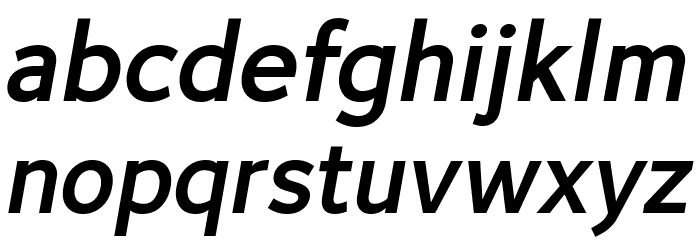 Avancement 2020 Medium Italic Font LOWERCASE