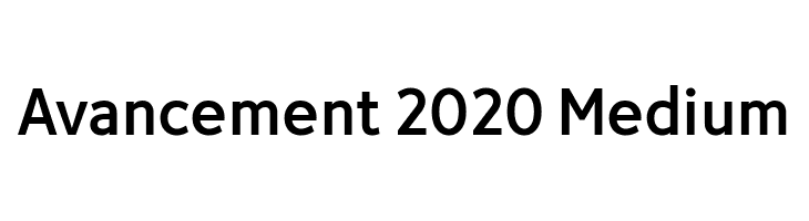 Avancement 2020 Medium  フリーフォントのダウンロード