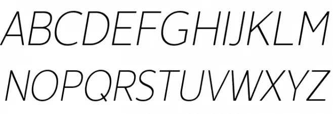 Avancement 2020 Thin Italic Fuentes MAYÚSCULAS