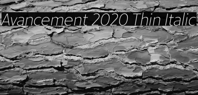 Avancement 2020 Thin Italic Fuentes examples