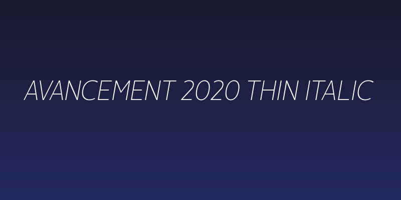 Avancement 2020 Thin Italic Social Header