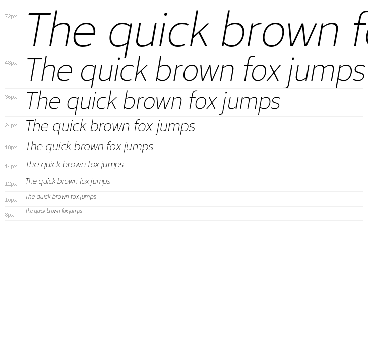 Avancement 2020 Thin Italic Waterfall