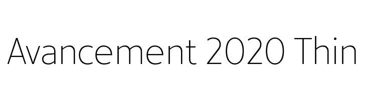 Avancement 2020 Thin  Fuentes Gratis Descargar
